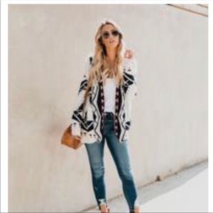 Vici Print Cardigan Sweater sz Large